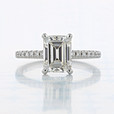 1.80 Ct. Emerald Shape Earth Mined Diamond Micro-Prong White Gold Engagement Ring (2006789)