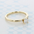 0.40 ct Round Shape Earth Mined Diamond Three-Stone Yellow Gold Engagement Ring (2006867)