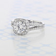 1.50 Ct. Round Shape Moissanite Halo White Gold Engagement Ring (2006439)