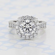 2.50 Ct. Round Shape Lab Cultivated Diamond Tacori RoyalT Platinum Engagement Ring (2006471)
