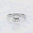 2.00 ct Cushion Shape Earth Mined Diamond Tacori Coastal Crescent White Gold Engagement Ring (2006491)