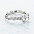1.50 ct Round Shape Earth Mined Diamond Pave Platinum Engagement Ring (2006642)