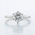 2.00 ct Round Shape Lab Cultivated Diamond Solitaire Platinum Engagement Ring (2006826)