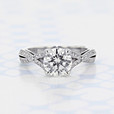 1.20 ct Round Shape Lab Cultivated Diamond Tacori Ribbon White Gold Engagement Ring (2006495)