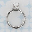 1.00 ct Oval Shape Lab Cultivated Diamond Hidden Halo White Gold Engagement Ring (2006850)