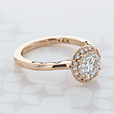 1.20 ct Round Shape Earth Mined Diamond Tacori Coastal Crescent Rose Gold Engagement Ring (2006713)