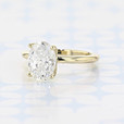 2 ct Oval Shape Earth Mined Diamond Solitaire Yellow Gold Engagement Ring (2006622)