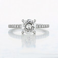 1.00 ct Round Shape Earth Mined Diamond Micro-Prong Platinum Engagement Ring (2006815)