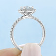 1 ct Round Halo White Gold Engagement Ring (CR15)