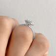 1 ct Round Halo White Gold Engagement Ring (CR15)