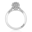 1.00 Ct. Round Moissanite Platinum Tacori Dantela Engagement Ring (2620RDSM-M)