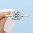 1.00 Ct. Round Moissanite Platinum Tacori Dantela Engagement Ring (2620RDSM-M)