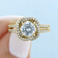 1 ct Danhov Solo Filo Halo Yellow Gold Engagement Ring  (SE100)