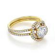 1 ct Danhov Solo Filo Halo Yellow Gold Engagement Ring  (SE100)