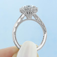 1.20 Ct. Round Moissanite Platinum Tacori Full Bloom Engagement Ring (55-2CU7-M)