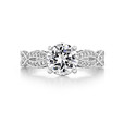 1.50 Ct. Round Moissanite Platinum Tacori Ribbon Engagement Ring (HT2528RD75-M)