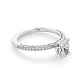 .90 Ct. Oval Shape Moissanite Tacori Petite Crescent Engagement Ring (HT254515OV-M)