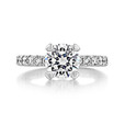 2.00 Ct. Round Moissanite Platinum Tacori Petite Crescent Engagement Ring (HT254525RD8-M)