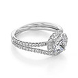 1 ct Danhov Abbraccio Halo White Gold Engagement Ring  (AE144)