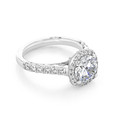 2.00 Ct. Round Moissanite Platinum Tacori Petite Crescent Engagement Ring (HT254725CU8-M)