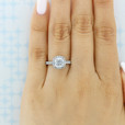 1.20 Ct. Round Moissanite Platinum Tacori Petite Crescent Engagement Ring (HT2547CU7-M)