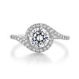 1 ct Danhov Abbraccio Halo White Gold Engagement Ring (AE100)