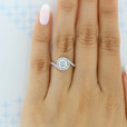 1 ct Danhov Abbraccio Halo White Gold Engagement Ring (AE100)