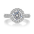 2.20 Ct. Round Moissanite Platinum Tacori RoyalT Engagement Ring (HT2605RD85-M)