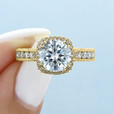 2 ct. Round Moissanite Tacori Yellow Gold RoyalT Engagement Ring (HT2607RD8-M)