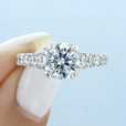 2.20 Ct. Round Moissanite Platinum Tacori RoyalT Engagement Ring (HT2623RD85-M)