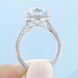 3.50 Ct. Round Moissanite Halo Micro-Prong Engagement Ring (FG86A-M)