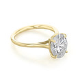 3.00Ct. Oval Shape Moissanite Yellow Gold Solitaire Engagement Ring (SO71OV-M)