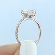 1.50 Ct. Emerald Cut Moissanite Micro Prong Engagement Ring (CR160EC-M)
