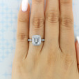 2.50 Ct. Emerald Cut Moissanite Platinum Tacori RoyalT Engagement Ring (HT2651EC85X65-M)