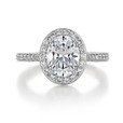 2.10 Ct. Oval Shape Moissanite Platinum Tacori RoyalT Engagement Ring (HT2652OV9X7-M)