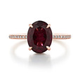 Oval Garnet Rose Gold Engagement Ring (DC14OV-GR)