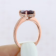 Oval Garnet Rose Gold Engagement Ring (DC14OV-GR)