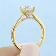 14K Yellow Gold Solitaire Moissanite Engagement Ring (FG87-M)