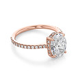 2.00 Ct. Oval Shaped Moissanite Rose Gold Micro-Prong Engagement Ring (EV160OV-M)