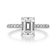 1.50 ct Emerald Cut Micro-Prong White Gold Engagement Ring (CR160EC)