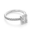 1.50 ct Emerald Cut Micro-Prong White Gold Engagement Ring (CR160EC)