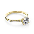 1 ct Round Micro-Prong Yellow Gold Engagement Ring (CR160RD-YG)