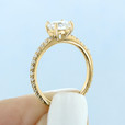 1 ct Round Micro-Prong Yellow Gold Engagement Ring (CR160RD-YG)