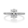 2.26 Ct. Oval Lab Cultivated Diamond w/ 14K White Gold Micro-Prong Engagement Ring (CR160OV)