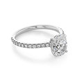 2.26 Ct. Oval Lab Cultivated Diamond w/ 14K White Gold Micro-Prong Engagement Ring (CR160OV)