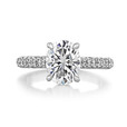 2 ct Oval Hidden Halo Triple Pavé Platinum Engagement Ring (EV30OV-PL)