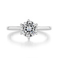 1.25 ct Round 6-Prong Solitaire Platinum Engagement Ring (EV17-PL)