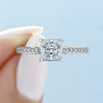 1 ct Tacori Dantela White Gold Princess Cut Diamond Engagement Ring (2638PRP55)