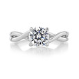 1.25 ct Round Gabriel Solitaire Twist Platinum Engagement Ring (GC38-PL)