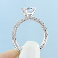 1.25 ct Tacori Petite Crescent White Gold Engagement Ring (HT2545RD7W)